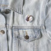 Eleganter blauer Blumen-Button mit Dame Button (Beispiel)