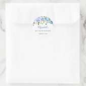 Eleganter blauer Blumen-Quinceanera-Aufkleber Runder Aufkleber (Tasche)