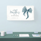 Eleganter blauer Bogen Quinceanera Banner (Messe)
