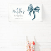 Eleganter blauer Bogen Quinceanera Banner (InSitu)