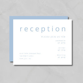 Eleganter blauer Eleganter Hochzeitstag Empfang Begleitkarte
