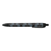 Eleganter blauer Fächer Kugelschreiber (Unterseite)