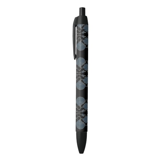 Eleganter blauer Fächer Kugelschreiber (Oberseite (Vertikal))