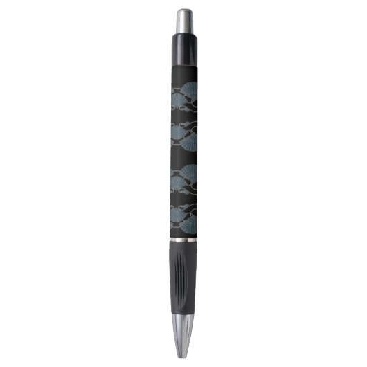 Eleganter blauer Fächer Kugelschreiber (Vorderseite Vertikal)