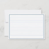 Eleganter blauer Fisch - Rezept Karte für Meeresfr (Rückseite)