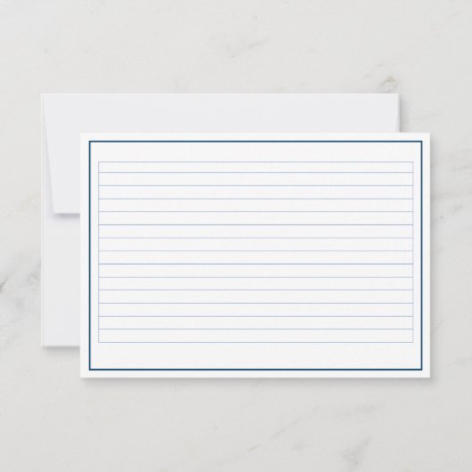 Eleganter blauer Fisch - Rezept Karte für Meeresfr (Rückseite)