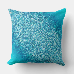 Eleganter blauer Frost-Sparkel-Wurfkissen 2 Kissen