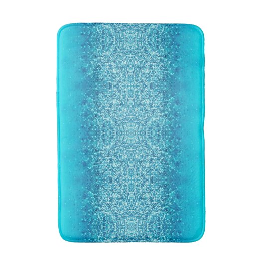 Eleganter Blauer Frost Sparkle Bath Mat Badematte (Vorderseite Vertikal)
