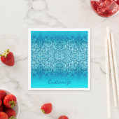 Eleganter Blauer Frost Sparkle Napkins 2 Serviette (Beispiel)