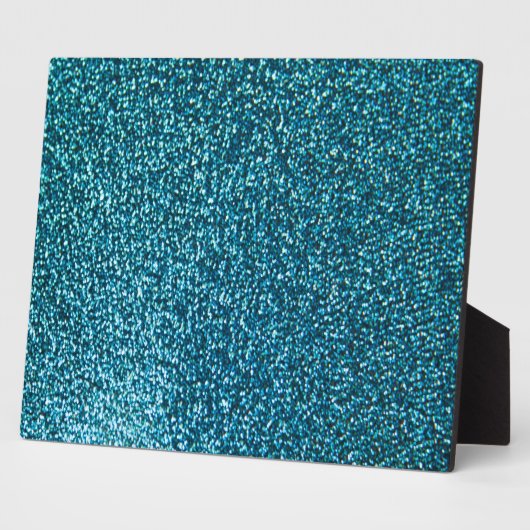 Eleganter blauer Glitzer Fotoplatte (Seite)