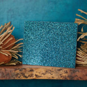 Eleganter blauer Glitzer Fotoplatte (Seite)