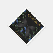 *Eleganter Blauer Glitzer Serviette (Ecke)