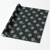 Eleganter Blauer Glitzer Snowflake Geschenkpapier (Ungerollt)