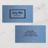 Eleganter blauer Glitzer Visitenkarte (Vorne/Hinten)