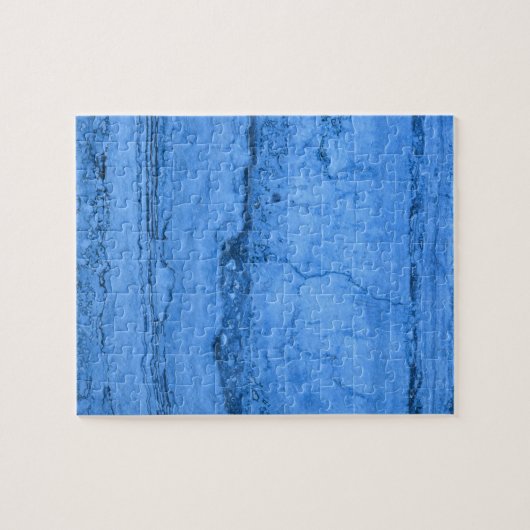 Eleganter blauer Granitmuster, blauer Marmor Puzzle (Horizontal)