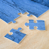 Eleganter blauer Granitmuster, blauer Marmor Puzzle (Seite)