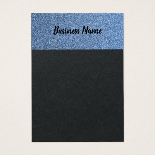 Eleganter blauer Himmelskarte des Glitzer (Vorderseite)