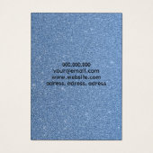 Eleganter blauer Himmelskarte des Glitzer (Rückseite)