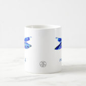 Eleganter Blauer Libelle Handgemalte Wasserfarbe Kaffeetasse (Mittel)