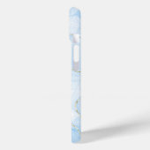 Eleganter blauer Marmor Case-Mate iPhone Hülle (Rückseite / Links)