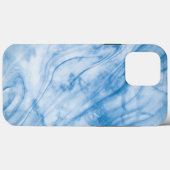 Eleganter blauer Marmor Case-Mate iPhone Hülle (Rückseite (Horizontal))