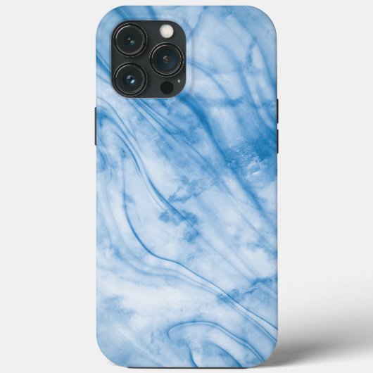 Eleganter blauer Marmor Case-Mate iPhone Hülle (Rückseite)