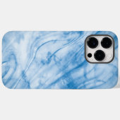 Eleganter blauer Marmor Case-Mate iPhone Hülle (Rückseite (Horizontal))