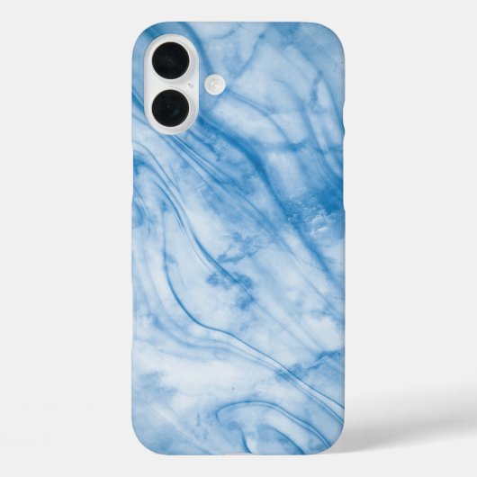 Eleganter blauer Marmor Case-Mate iPhone Hülle (Rückseite)
