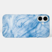 Eleganter blauer Marmor Case-Mate iPhone Hülle (Rückseite (Horizontal))