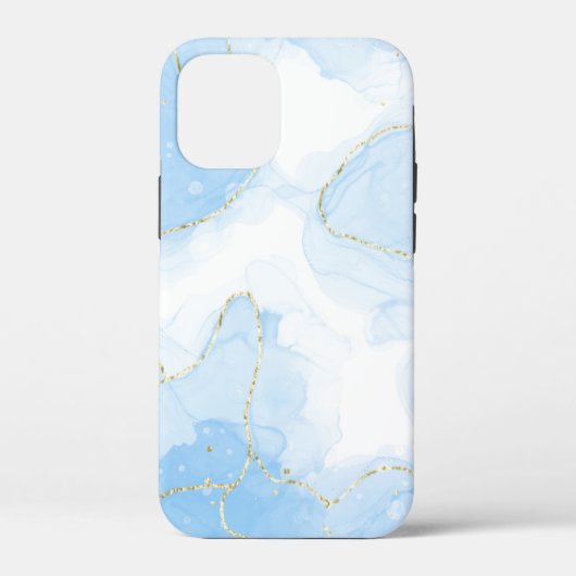 Eleganter blauer Marmor Case-Mate iPhone Hülle (Rückseite)