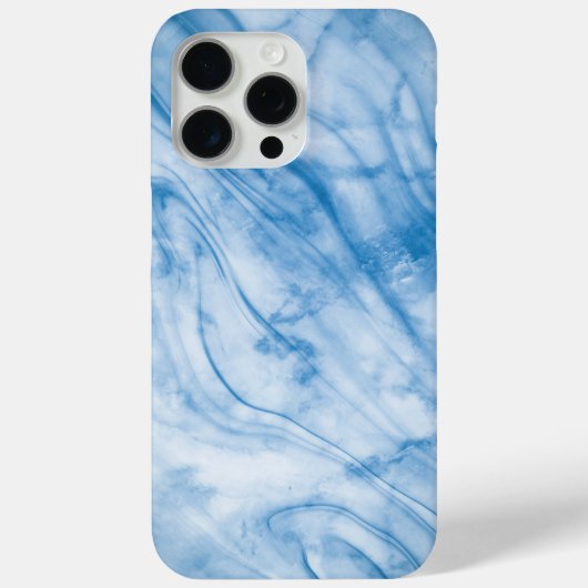 Eleganter blauer Marmor Case-Mate iPhone Hülle (Rückseite)