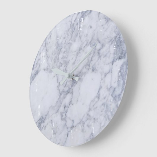 eleganter blauer Marmor Große Wanduhr (Winkel)