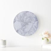 eleganter blauer Marmor Große Wanduhr (Zuhause)
