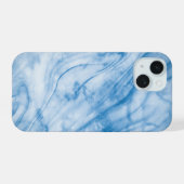 Eleganter blauer Marmor  iPhone 15 Hülle (Rückseite (Horizontal))