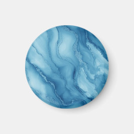 Eleganter blauer Marmor mit fließendem wellenartig Magnet