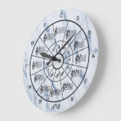 Eleganter, blauer Marmorkreis von fünftel Große Wanduhr (Winkel)