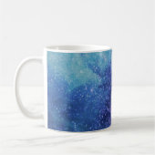 Eleganter blauer Moderner Gradientenstar Glitzer Kaffeetasse (Links)