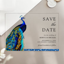 Eleganter blauer Pfau indische Hochzeit Termin vor