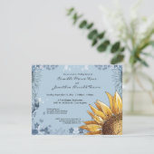 Eleganter Blauer Polterabend Einladung (Stehend Vorderseite)