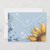 Eleganter Blauer Polterabend Einladung (Rückseite)