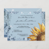 Eleganter Blauer Polterabend Einladung (Vorne/Hinten)