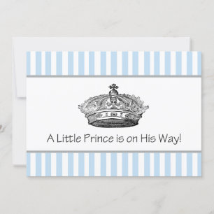 Eleganter blauer Prinz Baby Boy Shower Einladung