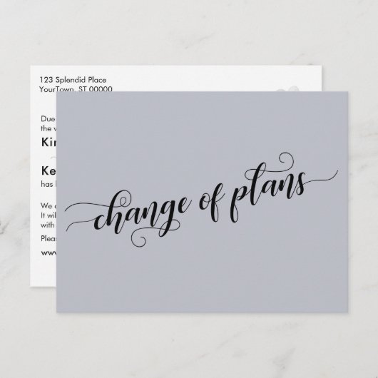 Eleganter blauer Programmwechsel Postkarte (Vorne/Hinten)