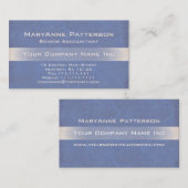 Eleganter blauer Schimmer-strukturiertes Visitenkarte (Vorne/Hinten)