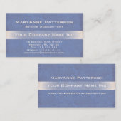 Eleganter blauer Schimmer-strukturiertes Visitenkarte (Vorne/Hinten)