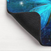Eleganter Blauer Schmetterling Mousepad (Ecke)