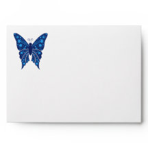 Eleganter blauer Schmetterling Quinceañera