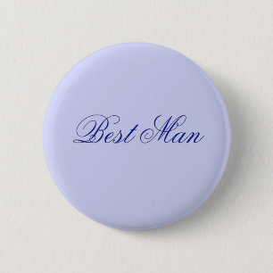 Eleganter blauer Trauzeuge Button