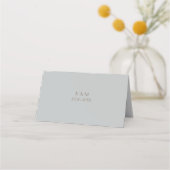 Eleganter Blauer und brauner Tisch Platzkarte (Rückseite)