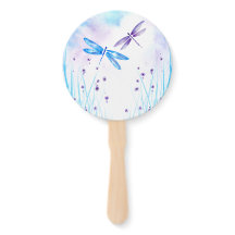 Eleganter Blauer und Lila Wasserfarbendrachenflieg